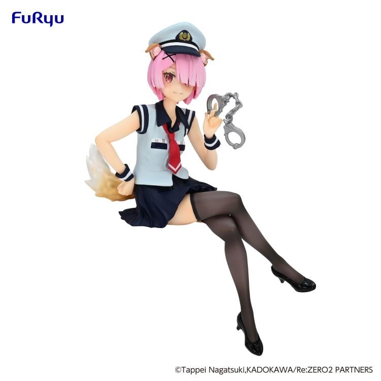 Re:Zero Starting Life in Another World Ram (Police Officer Cap w/ Dog Ears) Noodle Stopper Figure Gallery Image 3
