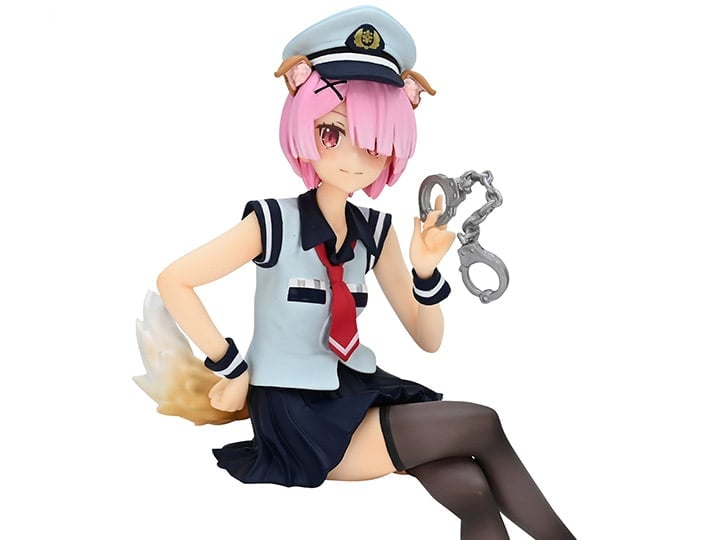 Re:Zero Starting Life in Another World Ram (Police Officer Cap w/ Dog Ears) Noodle Stopper Figure Gallery Image 1