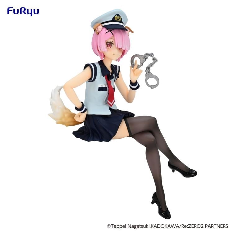 Re:Zero Starting Life in Another World Ram (Police Officer Cap w/ Dog Ears) Noodle Stopper Figure Gallery Image 4