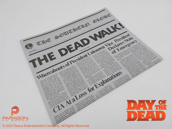 Day of the Dead Newspaper Prop Replica Gallery Image 1
