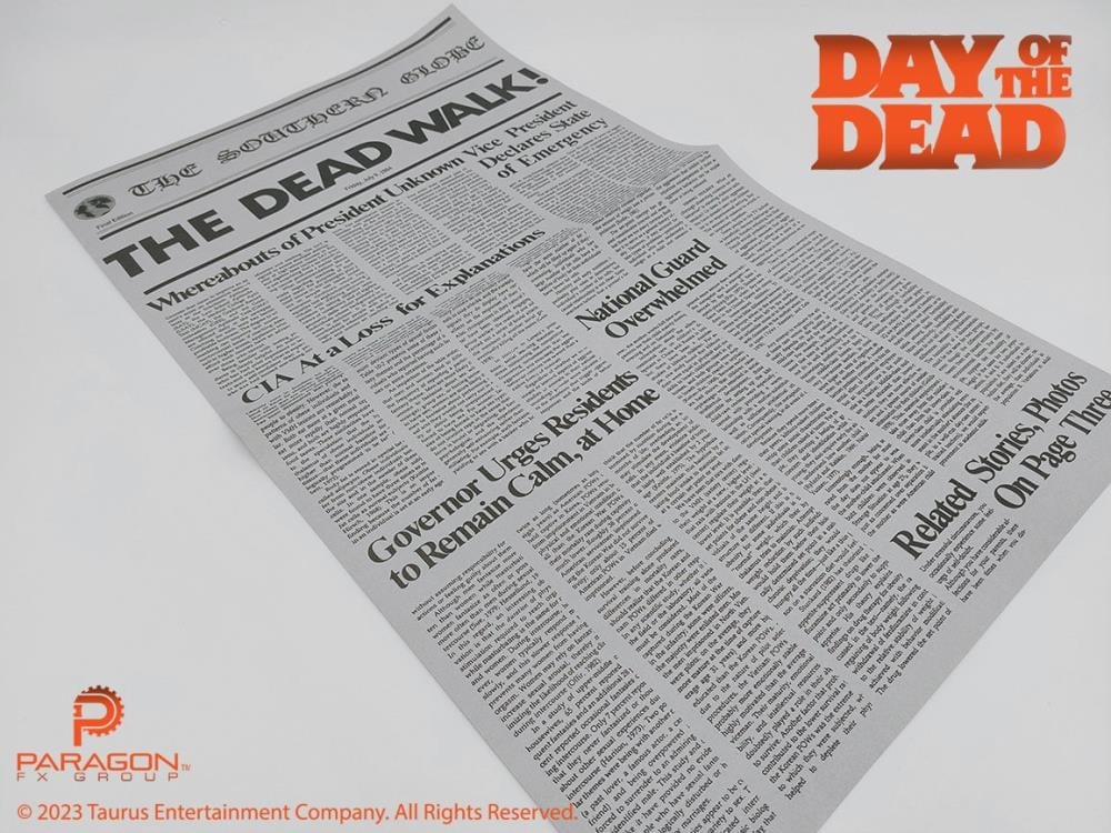 Day of the Dead Newspaper Prop Replica Gallery Image 3