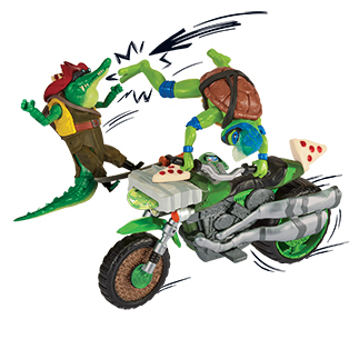 Teenage Mutant Ninja Turtles: Mutant Mayhem Leonardo Kick Cycle Set Gallery Image 4
