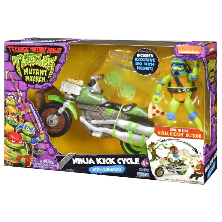 Teenage Mutant Ninja Turtles: Mutant Mayhem Leonardo Kick Cycle Set Gallery Image 11
