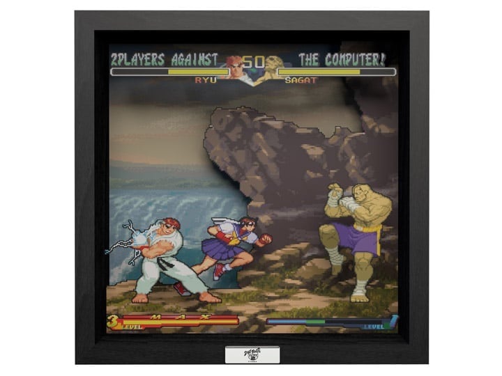 Street Fighter Alpha 2 A Dramatic Battle Pixel Frame (9x9) Gallery Image 1