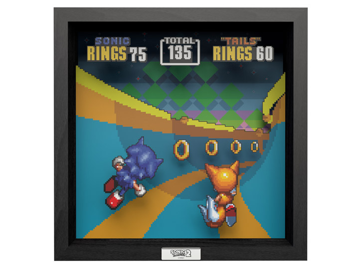 Sonic The Hedgehog 2 Bonus Stage Pixel Frame (9x9) Gallery Image 1