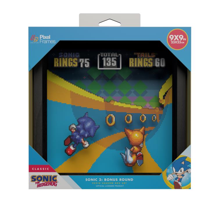 Sonic The Hedgehog 2 Bonus Stage Pixel Frame (9x9) Gallery Image 5