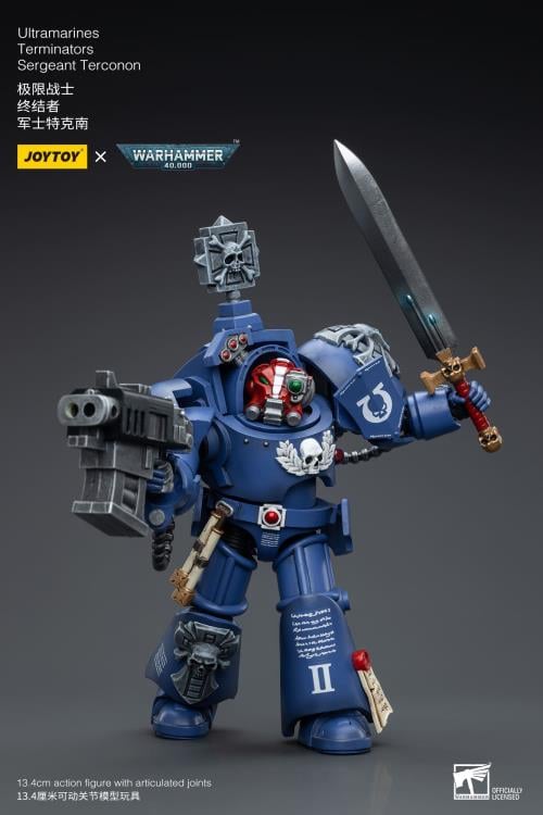 Warhammer 40K Ultramarines Terminators Sergeant Terconon 1/18 Scale Action Figure Gallery Image 8