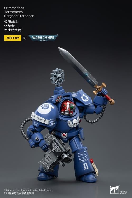 Warhammer 40K Ultramarines Terminators Sergeant Terconon 1/18 Scale Action Figure Gallery Image 9