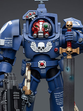 Warhammer 40K Ultramarines Terminators Sergeant Terconon 1/18 Scale Action Figure Gallery Image 2