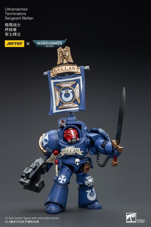 Warhammer 40K Ultramarines Terminators Sergeant Bellan 1/18 Scale Action Figure Gallery Image 7