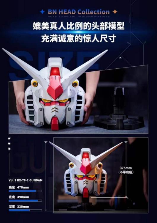 ロボット B&N HEAD Collection RX-78-2 GUNDAM Mobile Suit Gundam BN Head Collection Vol.1 RX-78-2 Gundam Head Sculpt