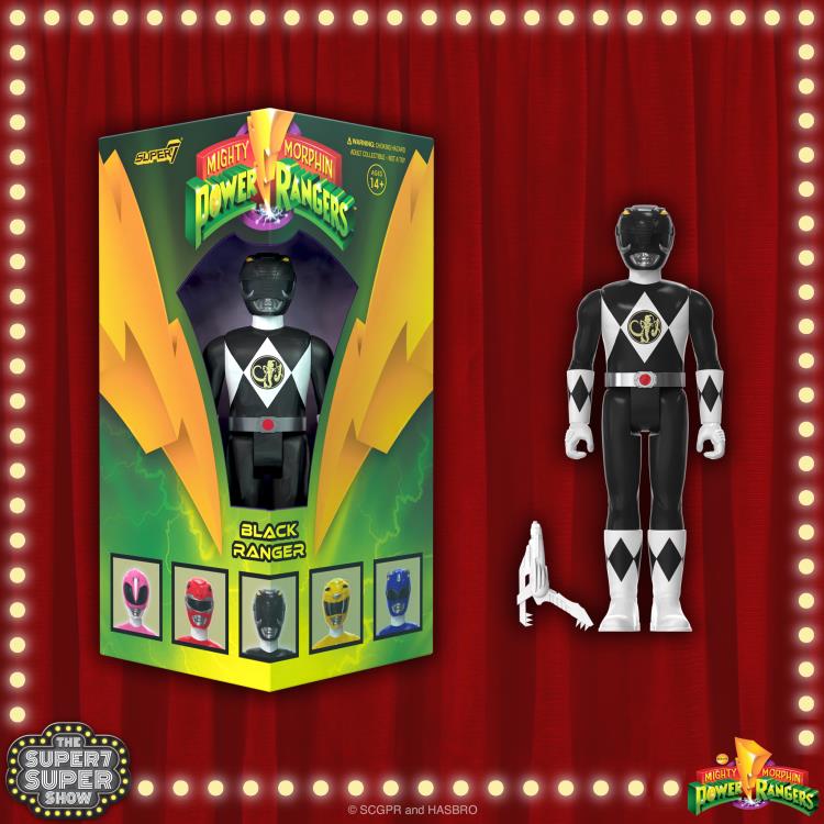 Mighty Morphin' Power Rangers ReAction Black Ranger SDCC 2023 Exclusive Figure Gallery Image 6