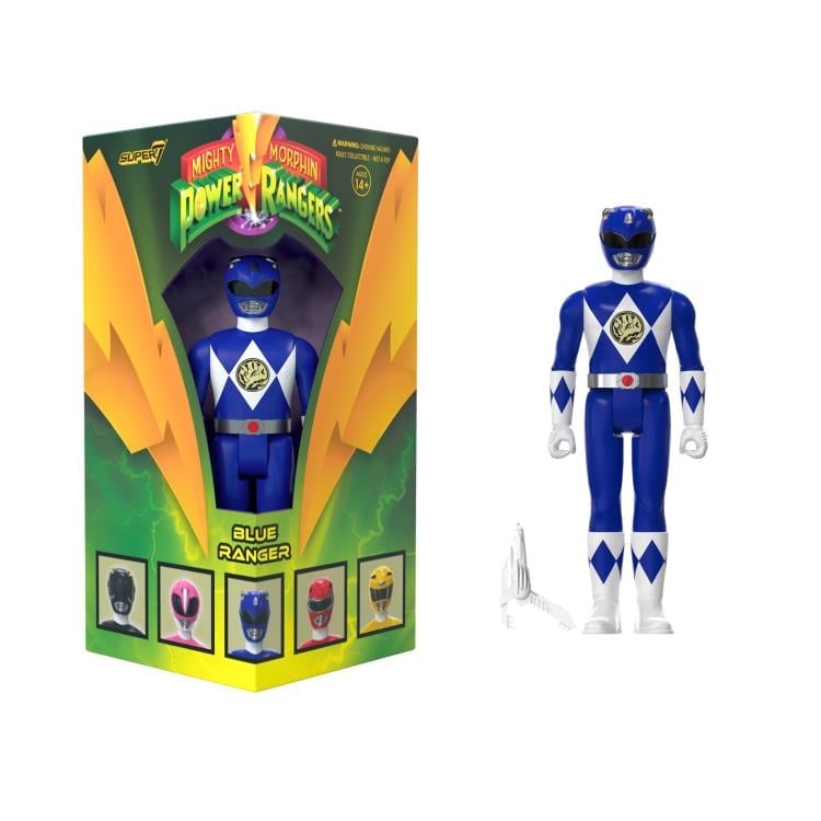Mighty Morphin' Power Rangers ReAction Blue Ranger SDCC 2023 Exclusive Figure Gallery Image 5