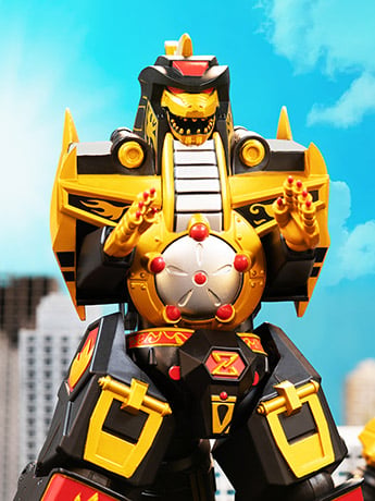 Mighty Morphin Power Rangers ULTIMATES! Dragonzord (Black & Gold Version) SDCC 2023 Exclusive Action Figure Gallery Image 2