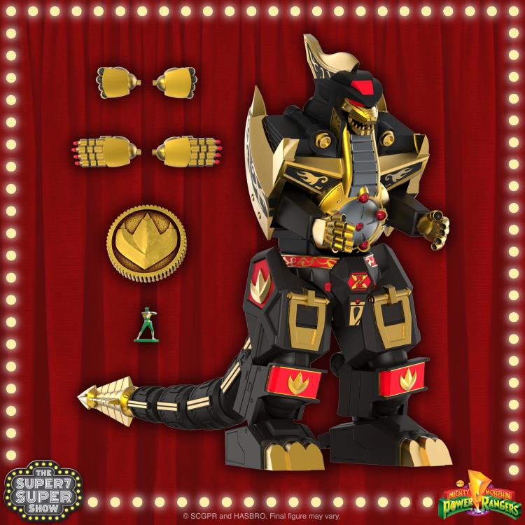 Mighty Morphin Power Rangers ULTIMATES! Dragonzord (Black & Gold Version) SDCC 2023 Exclusive Action Figure Gallery Image 6