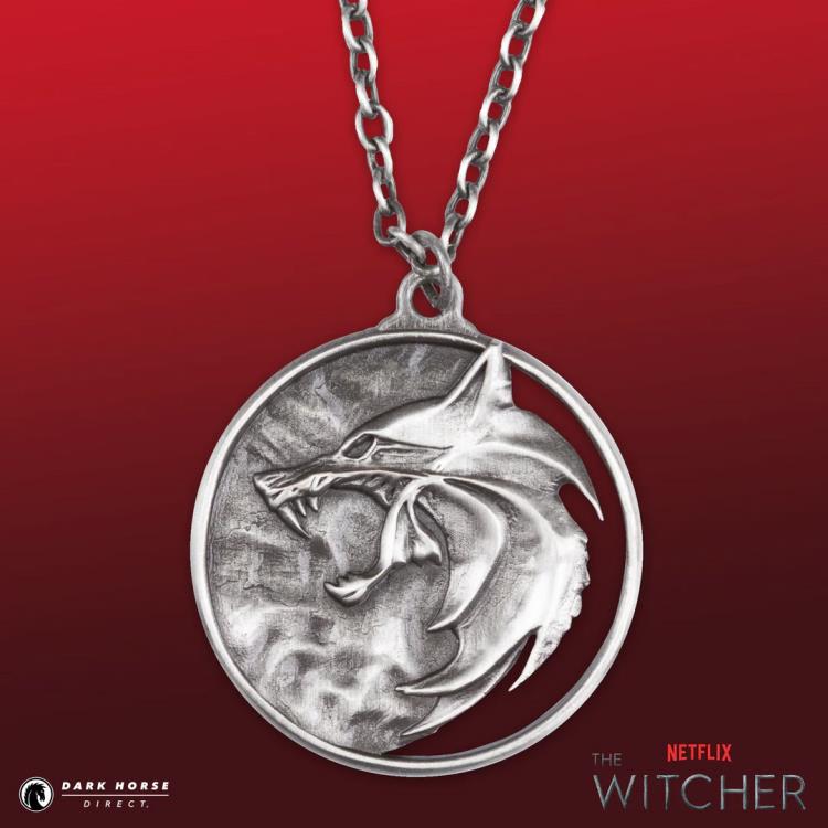 The Witcher (Netflix) Wolf Medallion Necklace Prop Replica Gallery Image 3