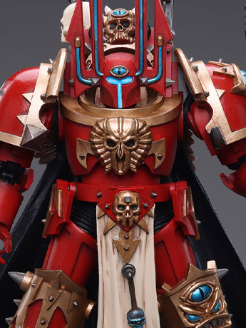 Warhammer 40k Chaos Space Marines Crimson Slaughter Sorcerer Lord in Terminator Armour 1/18 Scale Action Figure Gallery Image 2