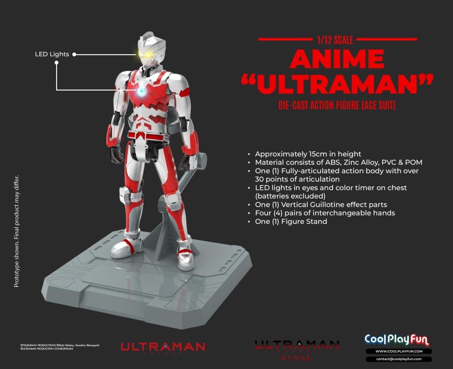 Ultraman (Ace Suit Ver.) 1/12 Scale Action Figure Gallery Image 5