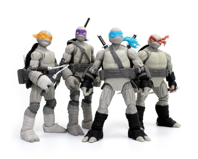 Teenage Mutant Ninja Turtles BST AXN (IDW Comic Black & White) SDCC 2023 Exclusive Figure Set Gallery Image 4