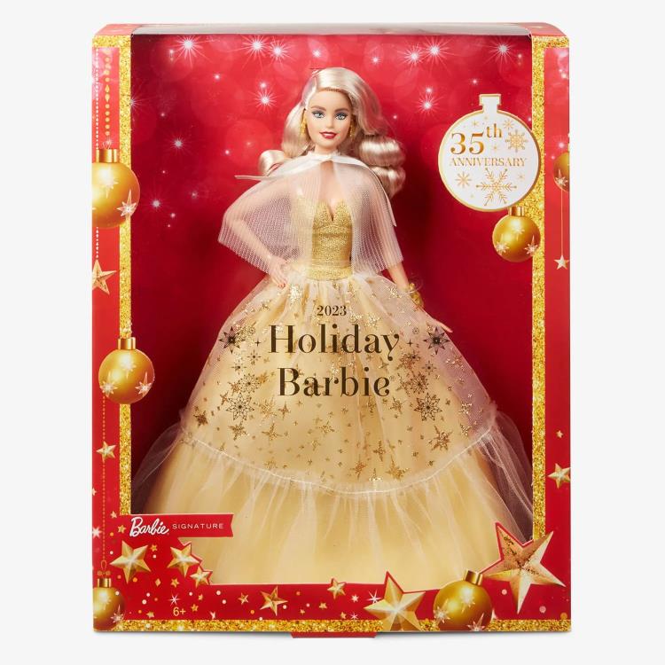 Barbie 2023 Holiday Barbie Doll (Wavy Blonde Hair) Gallery Image 9