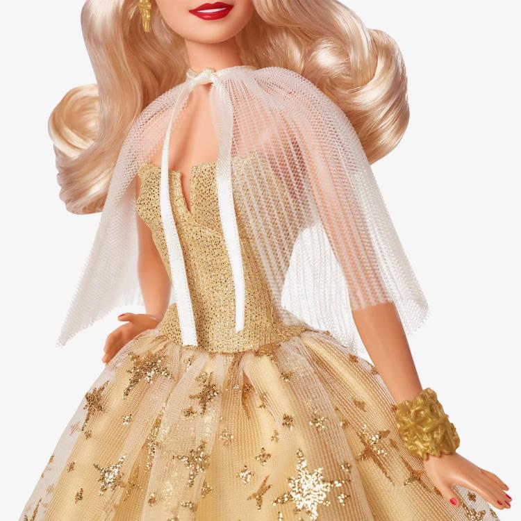 Barbie 2023 Holiday Barbie Doll (Wavy Blonde Hair) Gallery Image 7