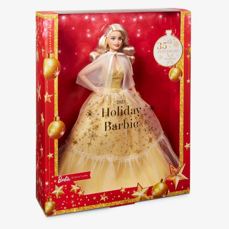 Barbie 2023 Holiday Barbie Doll (Wavy Blonde Hair) Gallery Image 10