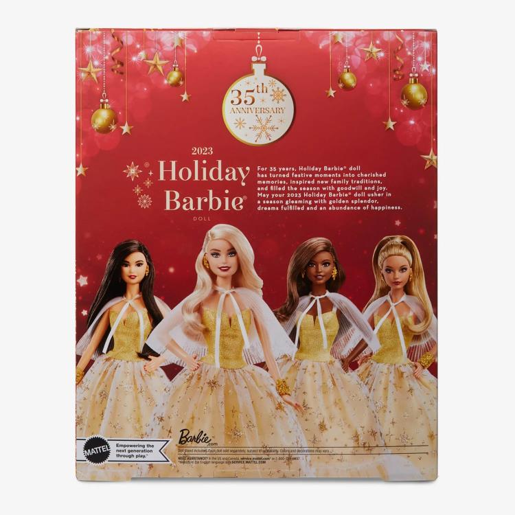 Barbie 2023 Holiday Barbie Doll (Wavy Blonde Hair) Gallery Image 11