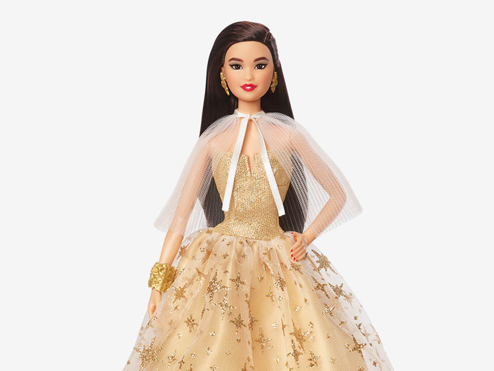 Barbie 2023 Holiday Barbie Doll (Straight Black Hair) Gallery Image 1
