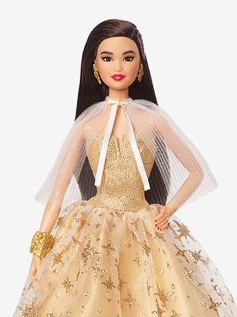 Barbie 2023 Holiday Barbie Doll (Straight Black Hair) Gallery Image 2