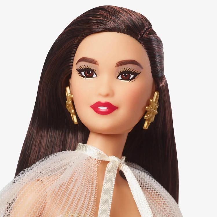 Barbie 2023 Holiday Barbie Doll (Straight Black Hair) Gallery Image 6