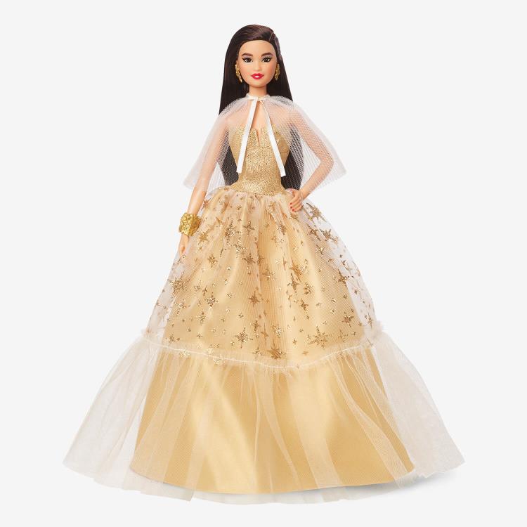 Barbie 2023 Holiday Barbie Doll (Straight Black Hair) Gallery Image 3