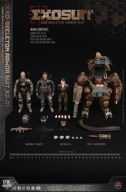 Future Series EXO-Skeleton Armor Suit XO-01 1/18 Scale Figure Set Gallery Image 23