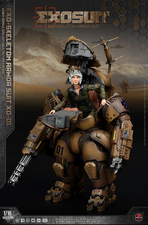 Future Series EXO-Skeleton Armor Suit XO-01 1/18 Scale Figure Set