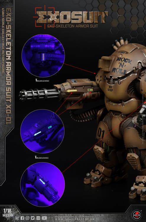 Future Series EXO-Skeleton Armor Suit XO-01 1/18 Scale Figure Set Gallery Image 21