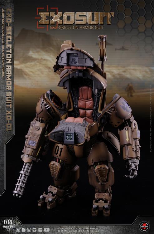 Future Series EXO-Skeleton Armor Suit XO-01 1/18 Scale Figure Set