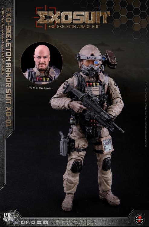 Future Series EXO-Skeleton Armor Suit XO-01 1/18 Scale Figure Set Gallery Image 11