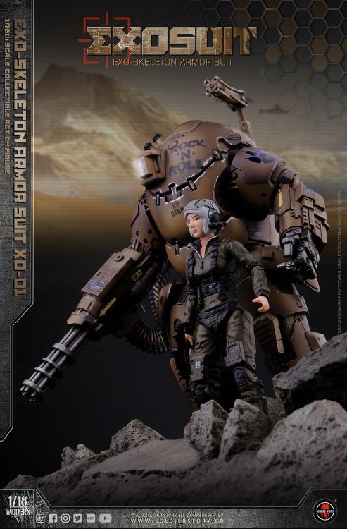 Future Series EXO-Skeleton Armor Suit XO-01 1/18 Scale Figure Set Gallery Image 9