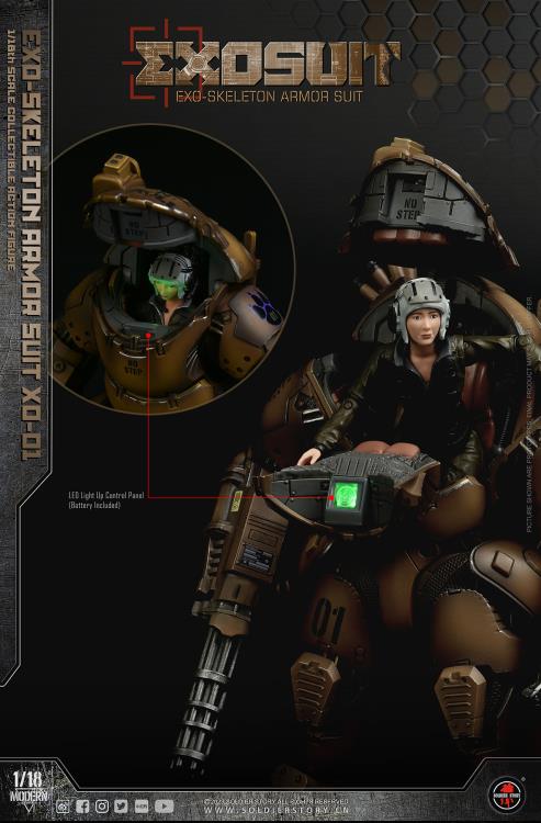 Future Series EXO-Skeleton Armor Suit XO-01 1/18 Scale Figure Set Gallery Image 17