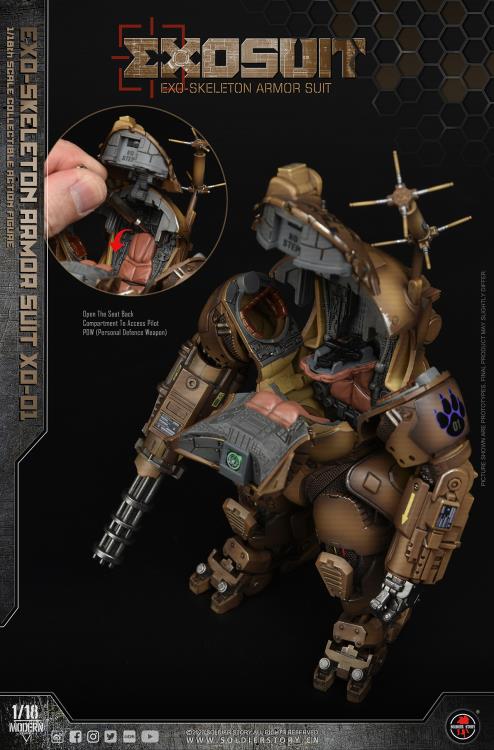 Future Series EXO-Skeleton Armor Suit XO-01 1/18 Scale Figure Set