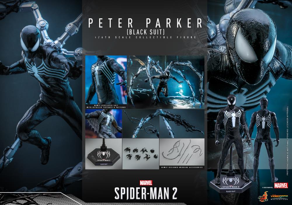 Marvel's Spider-Man 2 VGM56 Spider-Man (Black Suit) 1/6th Scale