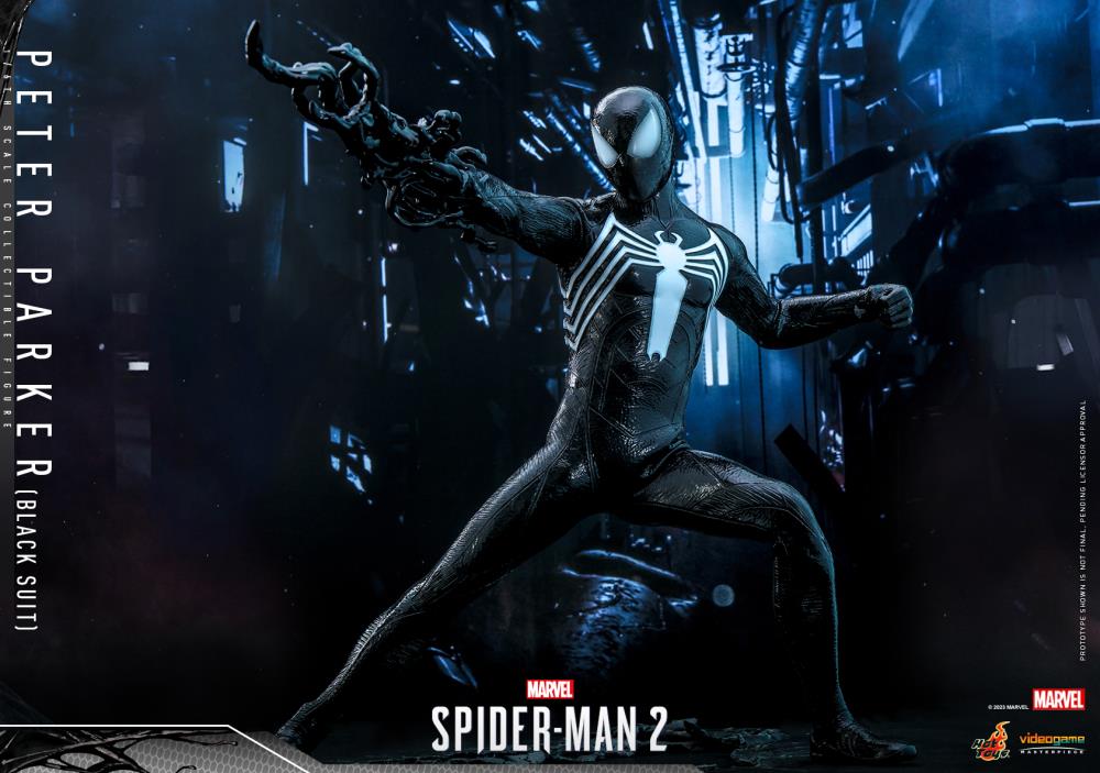 Marvel's Spider-Man 2 VGM56 Spider-Man (Black Suit) 1/6th Scale Collectible Figure Gallery Image 9