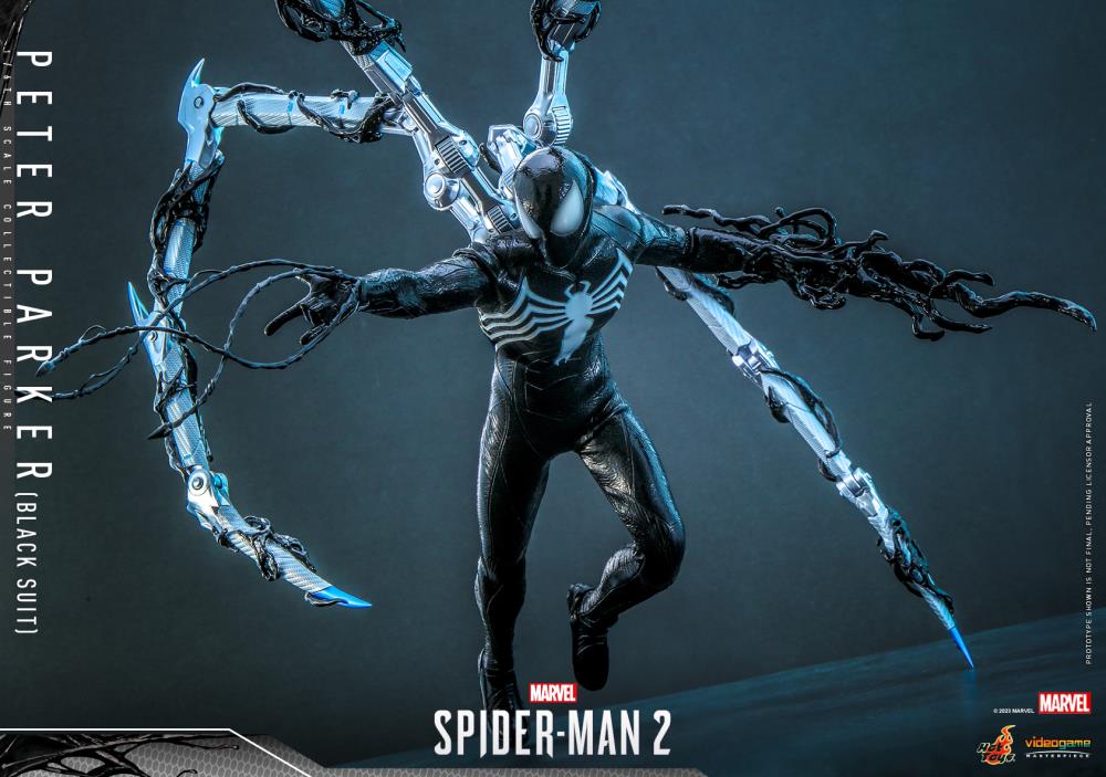Marvel's Spider-Man 2 VGM56 Spider-Man (Black Suit) 1/6th Scale Collectible Figure Gallery Image 5