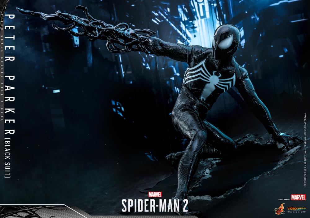 Marvel's Spider-Man 2 VGM56 Spider-Man (Black Suit) 1/6th Scale Collectible Figure Gallery Image 10