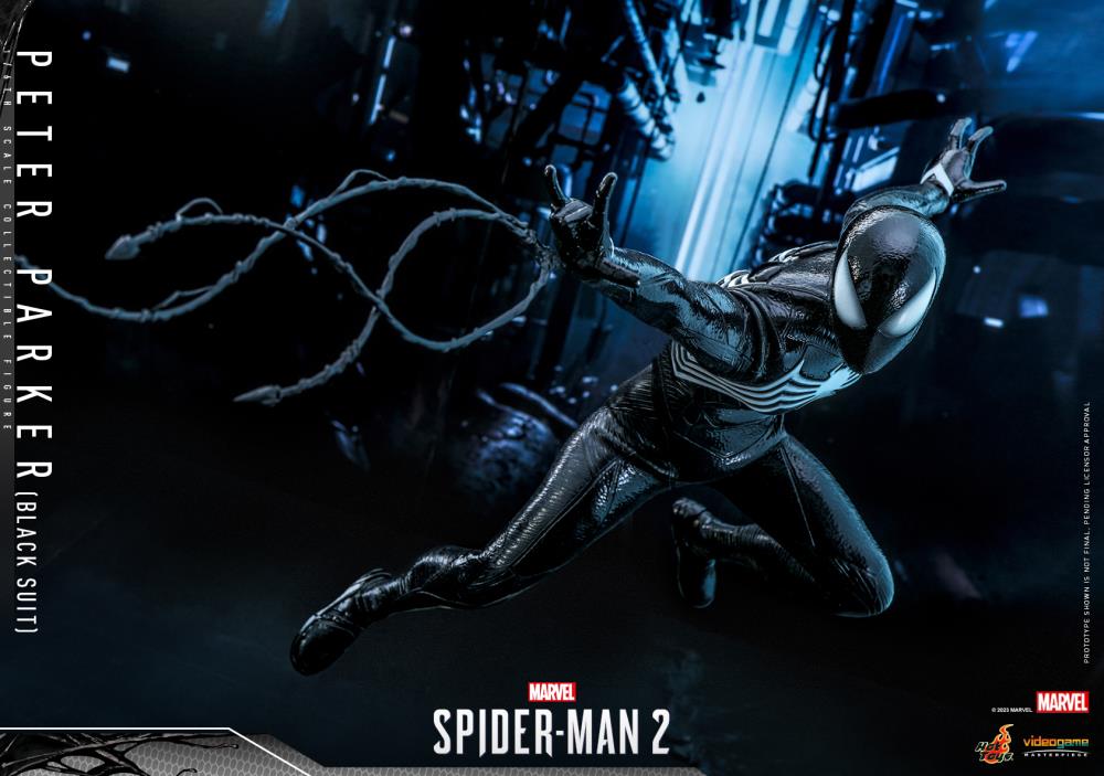 Marvel's Spider-Man 2 VGM56 Spider-Man (Black Suit) 1/6th Scale Collectible Figure Gallery Image 8