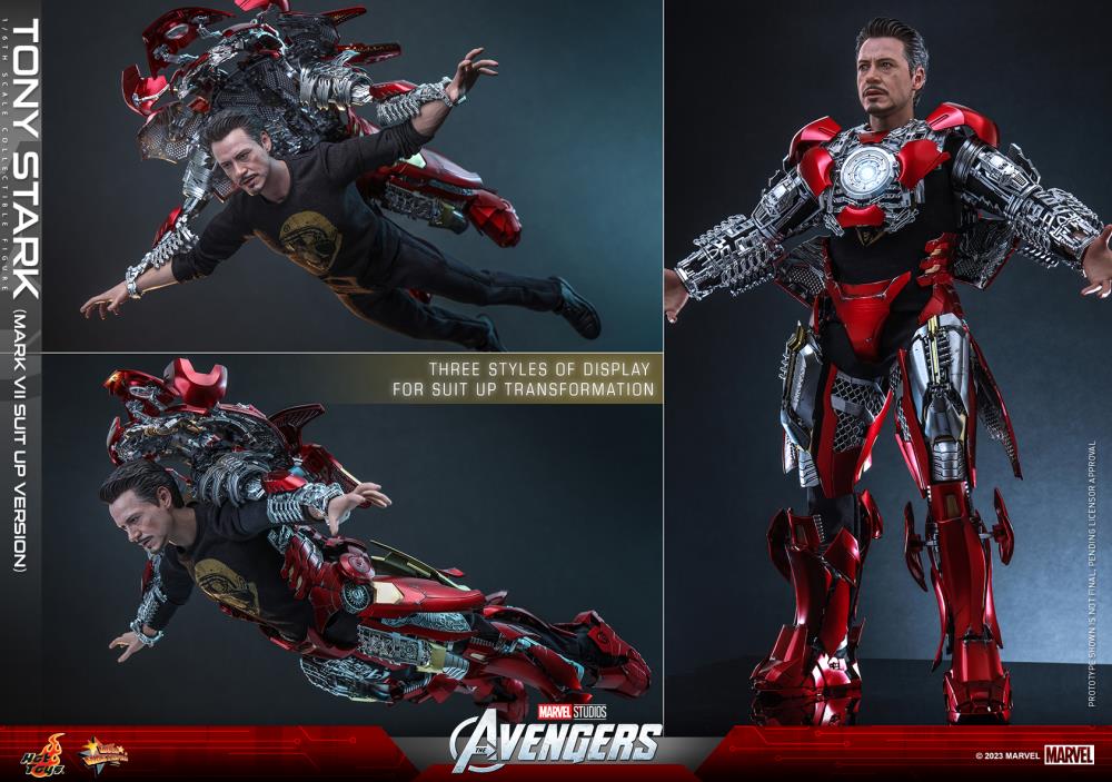 The Avengers MMS718 Tony Stark (Mark VII Suit-Up Ver.) 1/6th Scale Collectible Figure Gallery Image 11