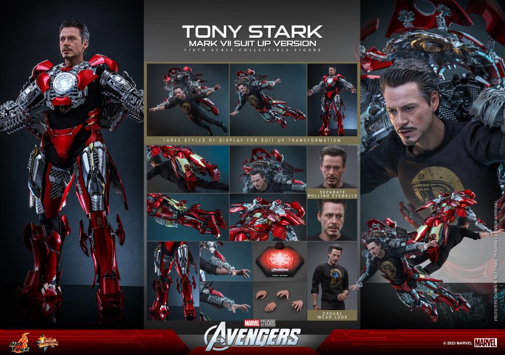 The Avengers MMS718 Tony Stark (Mark VII Suit-Up Ver.) 1/6th Scale Collectible Figure Gallery Image 13