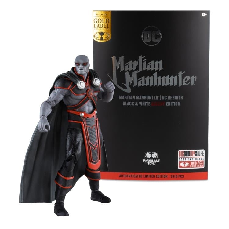 DC Rebirth DC Multiverse Martian Manhunter BBTS Exclusive Limited Black & White Accent Edition Action Figure Gallery Image 10