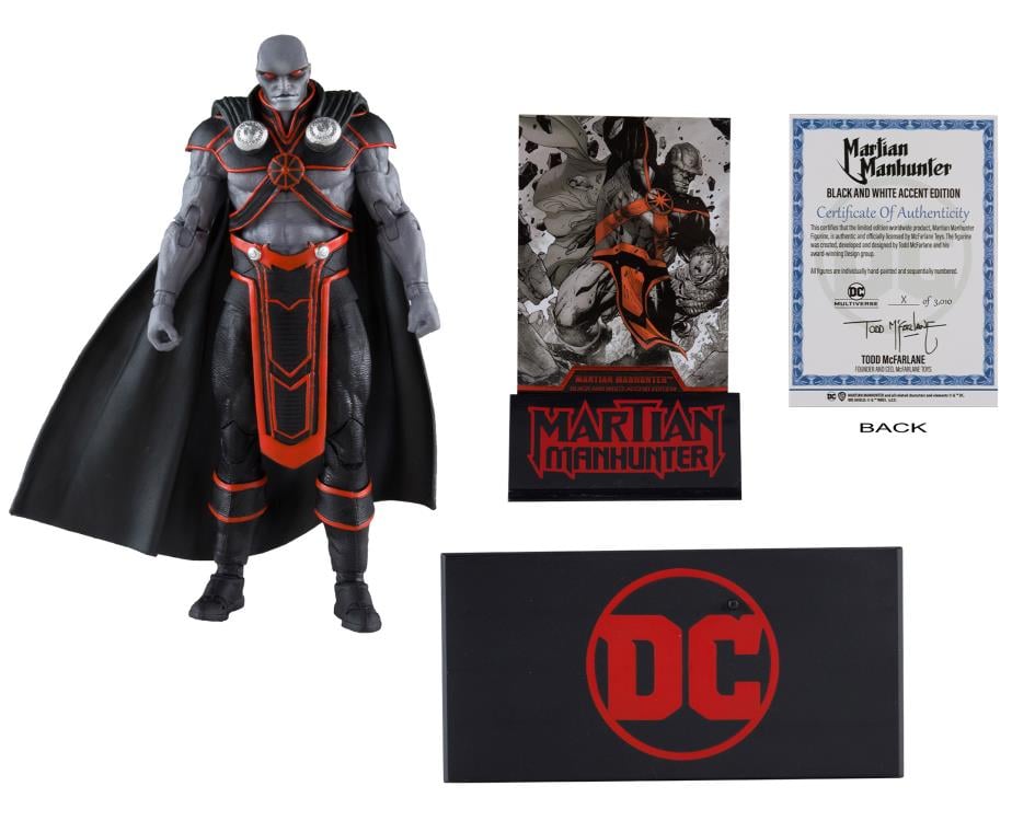 DC Rebirth DC Multiverse Martian Manhunter BBTS Exclusive Limited Black & White Accent Edition Action Figure Gallery Image 9