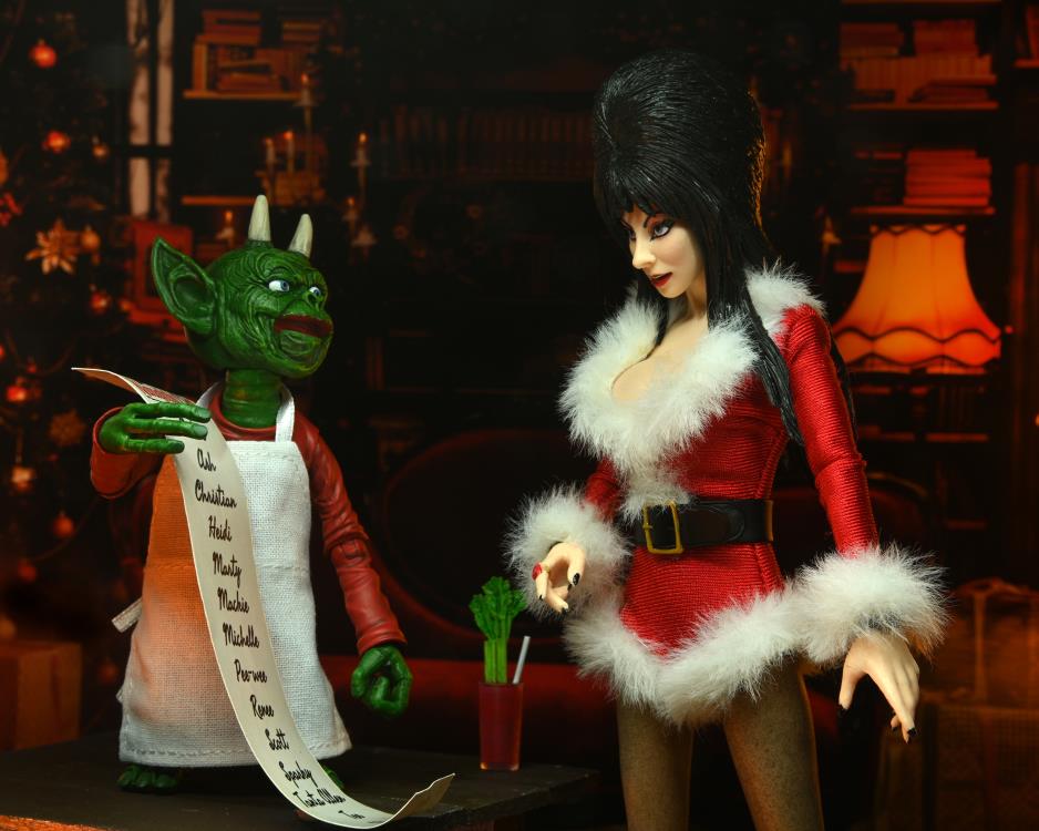 Elvira, Mistress of the Dark Elvira (Very Scary X-Mas Ver.) Deluxe Clothed Action Figure Gallery Image 4