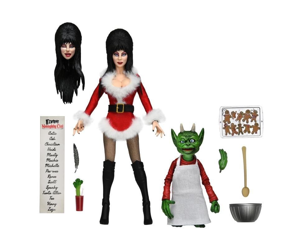 Elvira, Mistress of the Dark Elvira (Very Scary X-Mas Ver.) Deluxe Clothed Action Figure Gallery Image 9